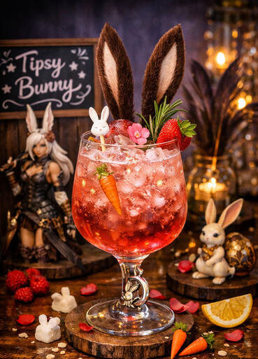 Strawberry Vodka, lemonade, and a sugar bunny. Item: Lemonade Price: 10,000G